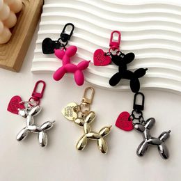 Dog Apparel Cute Acrylic Cartoon Balloon Keychains For Women Y2k Bag Pendant Couple Car Key Chains Jewellery Gift Decoration Accessories