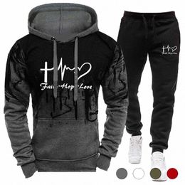 Men's Hoodie Camoue Tracksuit Autumn/Winter jogging roupas esportivas terno de venda quente sweethirts 2 peças conjuntos de plus size 91fp#