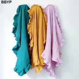 Blankets 4 Layers Cotton Gauze Born Blanket Infant Bath Towel Baby Sleeping Receiving Bedding 85 X 65cm