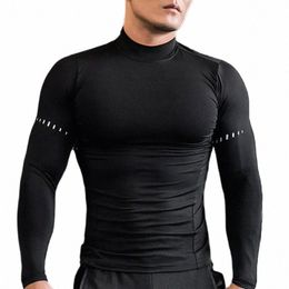 compri T Shirt Men Lg Sleeve Shirt Workout Fit Tops UV Sun Protecti Outdoor Active Top l3WR#