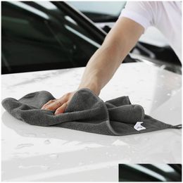 Towel 2Pcs/Lot Microfiber Car Cleaning Cloth Washing Products Dust Tools Accessories Drop Delivery Automobiles Motorcycles Care Otkqc