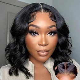 Glueless Body Wave 100%Human Hair Human Hair Wigs Bob Wigs for Women Hd Lace 4x4 Pre Cut Lace Wig with Baby Hair