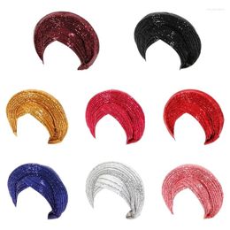 Scarves Sequins Wedding Turban Caps For African Woman Lightweight Head Hijab Sunproof Religious Gatherings