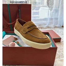 Loro Piano LP LorosPianasl Shoes Casual Sneaker Loafer Open Walks Walk Deck Shoes Suede Platform Loafers City Lazy Loafers Men Suede Sneaker Mid Cut 38-46eu