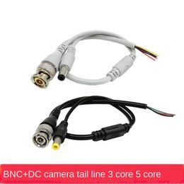 Bnc+dc Connector Line Q9 Line with Dc Male Integrated Line Bnc Male Dc Male Camera Bnc Grey Five-core Line