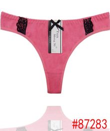 HL87283 Whole Cheap ladys Sexy Cotton Thong High Quality Lace String Women Sexy Underwear Underpant Lingerie2560600