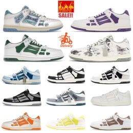 2024 New Designer men Sneakers Casual Shoes Top Low Genuine Leather Sneaker triple lime Black grey green orange Blue lilac purple rose pink women Sports