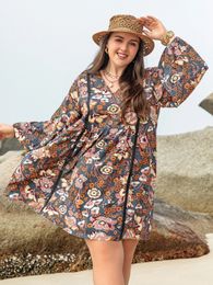 Rusttydustty Womens Plus Size Vacation Casual Dress Elegant and Feminine Fashion with a Variety of Styles and Designs 240321