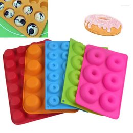 Baking Moulds 1PC Cavity Chocolate Donut Biscuit Cake Mould Folded Dessert Pan Non-stick Heat-resistant Silicone Mold Tool