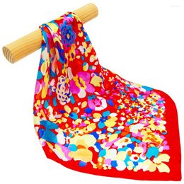 Scarves Natural Silk Scarf Women Bandana Female Flower Hair Headband Neck Bulk Buy Women's Square Pure Neckerchief