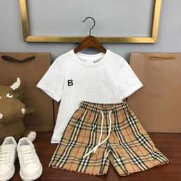 2 pezzi Kids Plaid Stampa per bambini Outfit Shorts Shorts Girls Toddler Girls