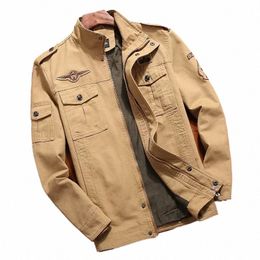 cargo jackets men Bomber Jacket Coat Men Spring Autumn New Hot Outwear Slim Military Jacket Mens Men Casual Windbreaker Jacket J2TQ#