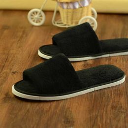 Slippers Soft coral velvet slippers womens non disposable indoor casual open toe flip guest H24032663PC