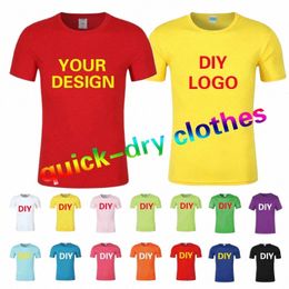 quick Dry Clothes Custom Marath T-shirt Class Wear Culture Shirt Printed LOGO Advertising Shirt Short Sleeve Work Clothes y8fN#