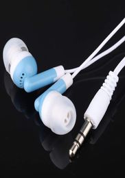 Whole Disposable earphones headphones low cost earbuds for Theatre Museum School libraryelhospital Gift 35mm In ear5039708