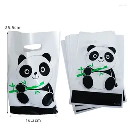 Gift Wrap 10/50pcs Cute Panda Bags Candy Bag For Kids Boy Plastic Biscuits Cookies Dessert DIY Packaging Supplies Baking Decors