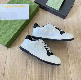 NEW Mac 80 Shoes Luxury Sneakers Men Leather Flat Lace-up White Shoes Rubber Sole Sneaker Women Vintage Embroidery Classic Casual Fashion Shoes 445757