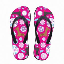 slippers Customised Dachshund Garden Party Brand Designer Casual Womens Home Slippers Flat Slipper Summer Fashion Flip Flops For Ladies Sandals 48Ly#