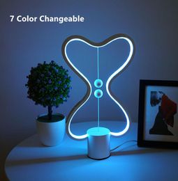 7 Colour Changeable Heng Balance Lamp USB Powered home Decor Bedroom Office Kids lava lamp Children Gift Christmas Night lamp3593287