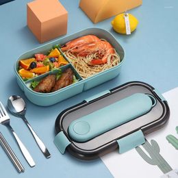 Dinnerware Japanese Lunch Box For Kids Microwave Plastic Container With Compartment Tableware Leak-Proof Bento