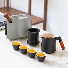 Teaware Sets Travelling Tea Set Japanese Porcelain Outdoor A Pot And Four Cup Portable Storage Office