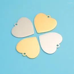 Pendant Necklaces 10pcs 33mm Stainless Steel Big Heart Charms Love Hearts Necklace Keychain Free