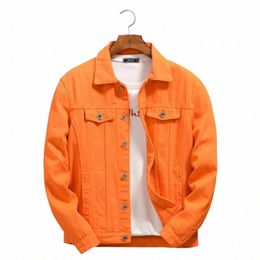 purple Orange Men Women Outwear Cowboy Coats Top Quality Men Denim Jackets New Autumn Casual Loose Jean Jacket Men Clothing g23I#