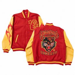 y2k Style Tiger Graphic Embroidery Jacket Men Harajuku Hip Hop Streetwear High Quality Oversized Gothic Baseball Uniform Coat x7TX#