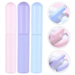 Makeup Brushes Silicone Lip Brush Applicator 3Pcs Reusable Gloss Cover Lipstick Portable Concealer Travel