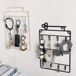 Hooks Nordic Style Wrought Iron Wall Shelf Decoration Metal Storage Rack Living Room Figurines Crafts Hanging Home Display Racks