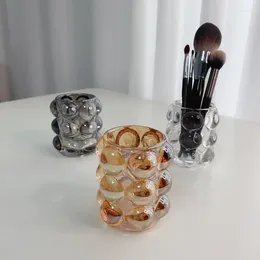 Storage Bottles Multi-purpose Creative Transparent Crystal Glass Pencil Holder Candle Cup Ornament Nordic Ins Ball Makeup Brush Bucket