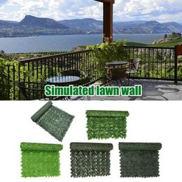 Decorative Flowers Fake Plant Artificial Hedge Fence And Faux Simulation Ivy Green Leaf Panels Garden Balcony Decoration