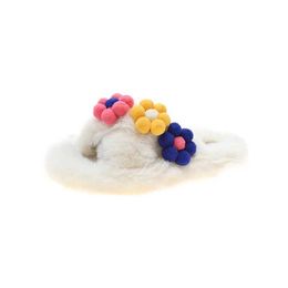 Slippers Slippers Women Winter Cute Fluffy Fur Slipper Flower ome Slides Plaorm Flat Indoor Floor Flip Flops Ladies Soes 2023 H2403264QB3