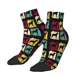 Men's Socks Smooth Collie Dog Retro Silhouette Art Ankle Male Mens Women Autumn Stockings Polyester