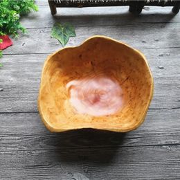 2024 Caliber 25-29CM Innovative Root Carving Home Storage Fruit Plate Wooden Bowl Fruit Plate Nut Chips Dish Natural Wood