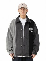 american Baseball Uniform Men Fall Harajuku Y2k Embroidery Ctrast Jackets Unisex Oversize Casual Patchwork Fi Retro Coat L2Cp#
