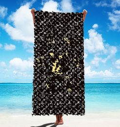 High-end Beach Towel Fashion Letter Printed Women Home Bathtowel Wholesale Microfiber Girl Long Bath Towels Gift