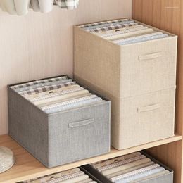 Storage Bags Cotton And Linen Household Clothes Box Folding Table Top Cloth Drawer-style Pants