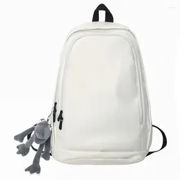 Backpack PU Soft Leather School Bag For Female College Students Fashionable Waterproof Large Capacity Laptop Men