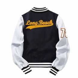 2020 Chegada Nova Venda Uniforme de Beisebol Casaco de Lã Cott Carta Estilo Preppy Único Breasted Jaqueta Bomber Marca Roupas Homens S48v #