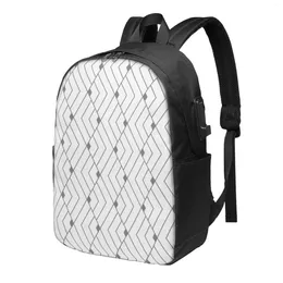 Backpack Geometric Fashion Art Classic Basic Canvas School Casual Daypack Office For Men Women