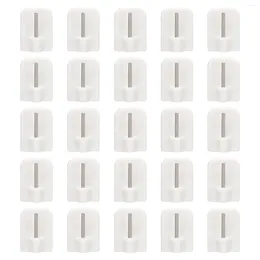 Hooks 25pcs Wall Mounted Window Bathroom No Drilling For Curtain Rods Home Kitchen Living Room Easy Install Self Adhesive Hook