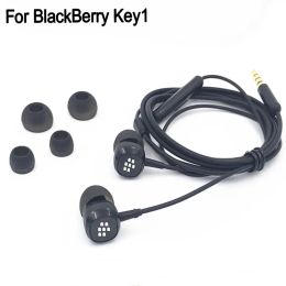 Sets For BlackBerry Keyone DTEK70 DTEK60 DTEK50 HiFi 3.5mm Earphone Earphones InEar Earbud Remote Mic For BlackBerry Key1 temperament