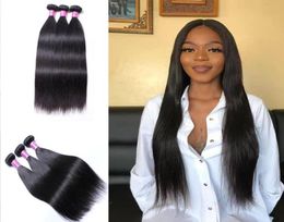 Remy Brazilian human hair 3pcs hair extension straight unprocessed raw Indian hair bundles80148911406320