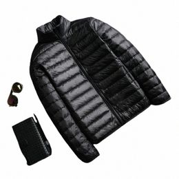 2023 New Spring Autumn Men's Stand Collar Casual Down Jacket 7 Colours Men's Lightweight Water-Resistant Packable Puffer Jacket t9Eq#