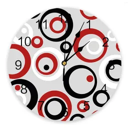 Wall Clocks Circle Abstract Geometry Clock Silent Digital For Home Bedroom Kitchen Living Room Decoration