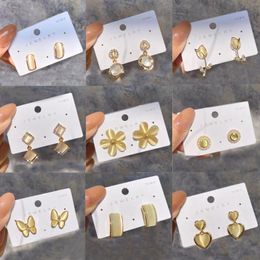 Stud Earrings Wholesale 12 Pairs Mixed Lots Korean Cute Romantic Simple Opal Flower Butterfly Heart For Women Fashion Jewellery