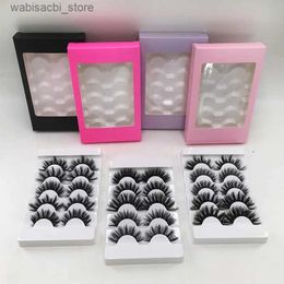 False Eyelashes 2022 New 5-pair eyelash box eyelash packaging box natural long and thick holiday eyelashes24327