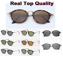 Fashion Vintage Sunglasses For Men Women glass lens round Designer Sun glasses Man circle Retro SunGlass Driving Eyewear GAFAS Sha8425430