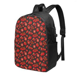 Backpack Tomatoes Vegetable Pattern Classic Basic Canvas School Casual Daypack Office For Men Women